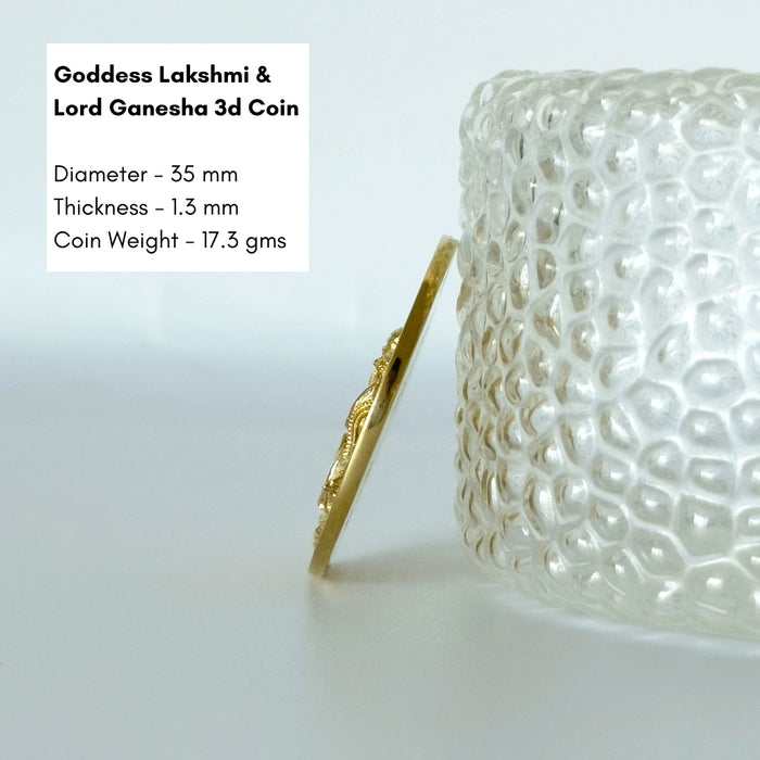 LAXMI AND GANESHA COIN (Large Size)