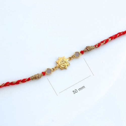 OM ON LOTUS RAKHI