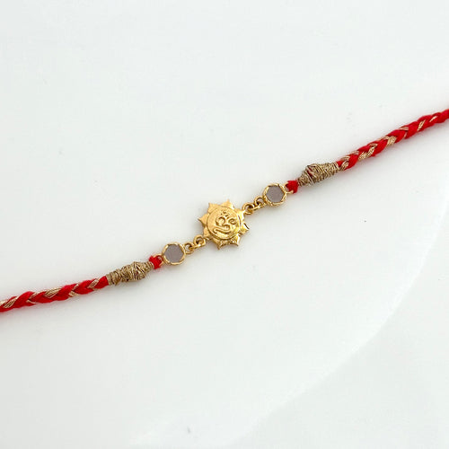 OM ON LOTUS RAKHI