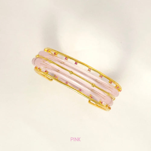 Iro Tsubaki Stacked Glass bangle (Fully fame)