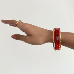 Iro Tsubaki Stacked Glass bangle (Fully fame)
