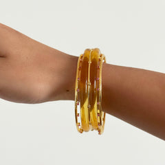 Iro Tsubaki Stacked Glass bangle (Fully fame)