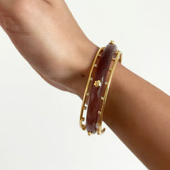 Koharu Garden Crystal bangle with frame (Festive Edition)