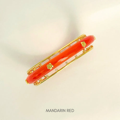 Koharu Garden Crystal bangle with frame (Festive Edition)