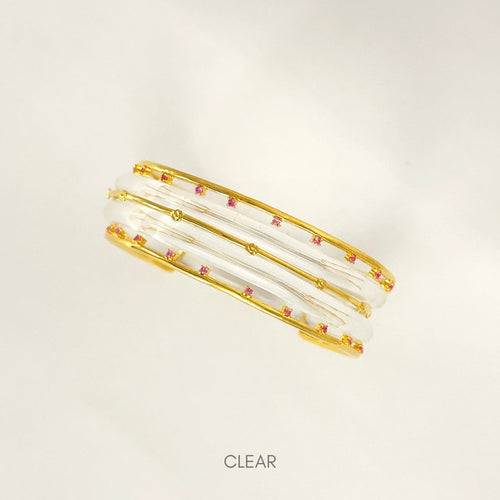 Iro Tsubaki Stacked Glass bangle (Fully fame)