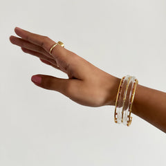 Iro Tsubaki Stacked Glass bangle (Fully fame)