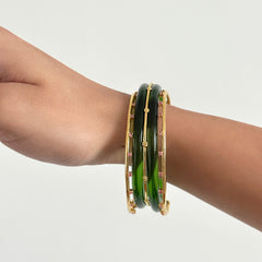 Iro Tsubaki Stacked Glass bangle (Fully fame)