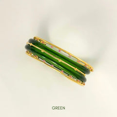 Iro Tsubaki Stacked Glass bangle (Fully fame)