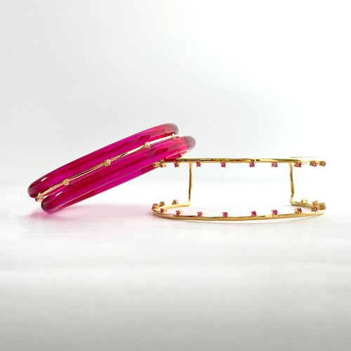 Iro Tsubaki Stacked Glass bangle (Fully fame)
