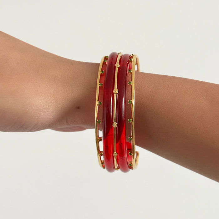 Christmas Iro Tsubaki Bangle