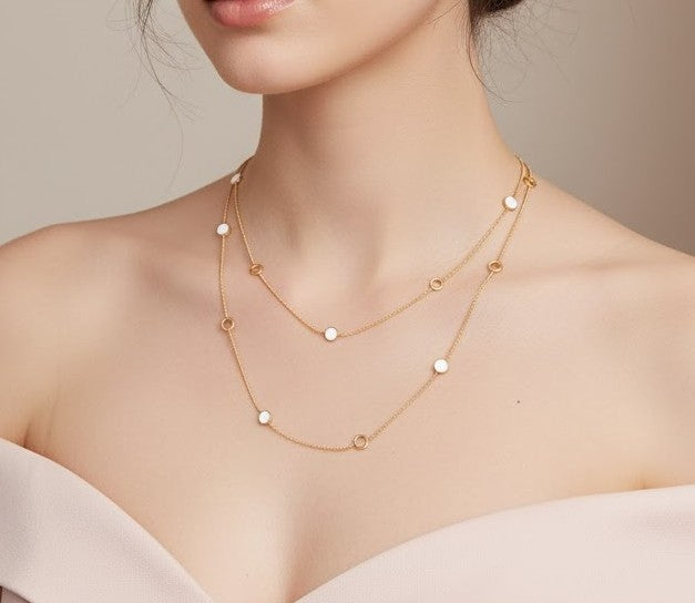 LONG POLKA CONNECT NECKLACE