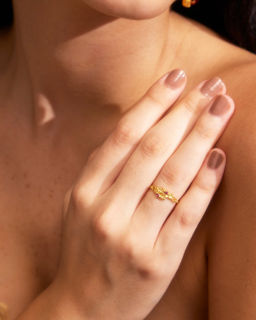 WILDFLOWER WHISPER RING (BRASS)