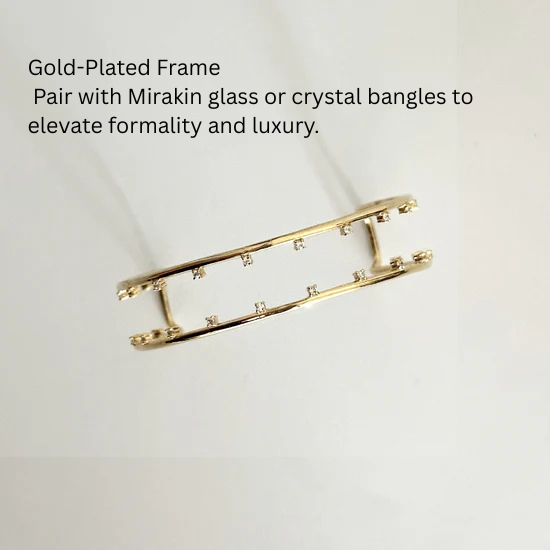Gold plated frame （Sterling silver body)
